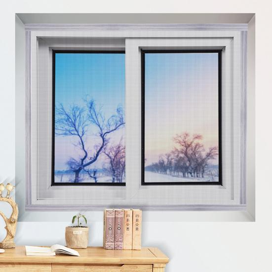 Window Screen Anti-Mosquito Net Well-Ventilated Fine Mesh Easy To Install DIY Window Screen Replacement Parts