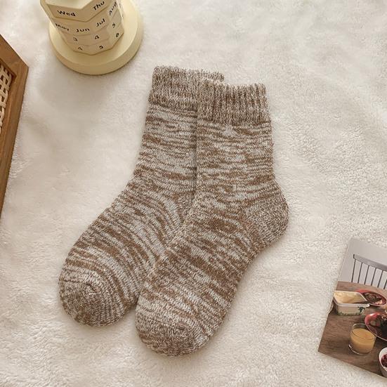 Flauschige Socken für Damen Gemütliche Dicke Flauschige Kniestrümpfe Winter Fleecegefütterte Stiefelsocken Thermische Retro Mid-Calf Warme Socken