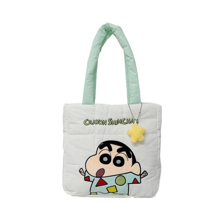 Crayon Shinchan Nylon-Tragetasche mit Buchstaben-Design für den täglichen Gebrauch