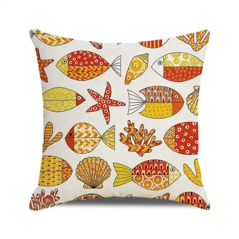 Beautiful Fish Pillowcase for Pillow Shark Pillow Case Decorative Cushion for Elegant Sofa Pillow Cover Interior for Home Decor