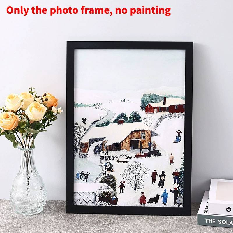 Flat Simple Wooden Outline Poster Frame Childrens Picture Frame Mounting Puzzle