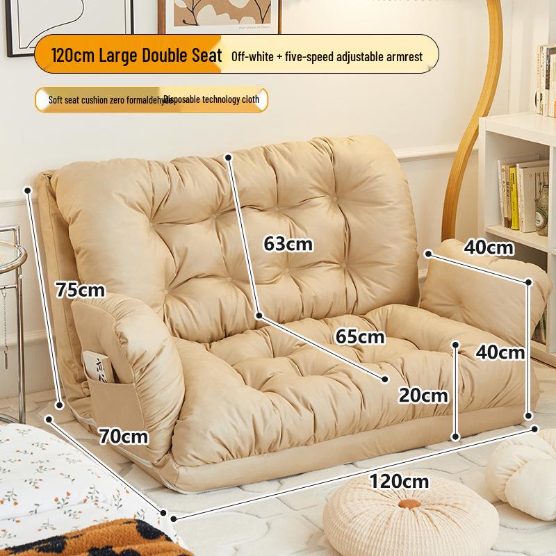 Reclining Tatami Chair: Foldable Single Sofa for Bedroom or Balcony