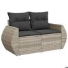 VidaXL Salon de Jardin avec Coussins 6 pcs, Canapés de Terrasse, Ensemble de Meubles de Patio, Mobilier d'Extérieur, Gris 3221301