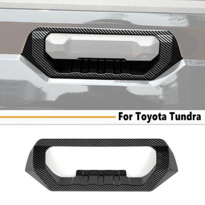For Toyota Tundra -2025 ABS Carbon Fiber Rear Door Tailgate Bowl Cover Trim