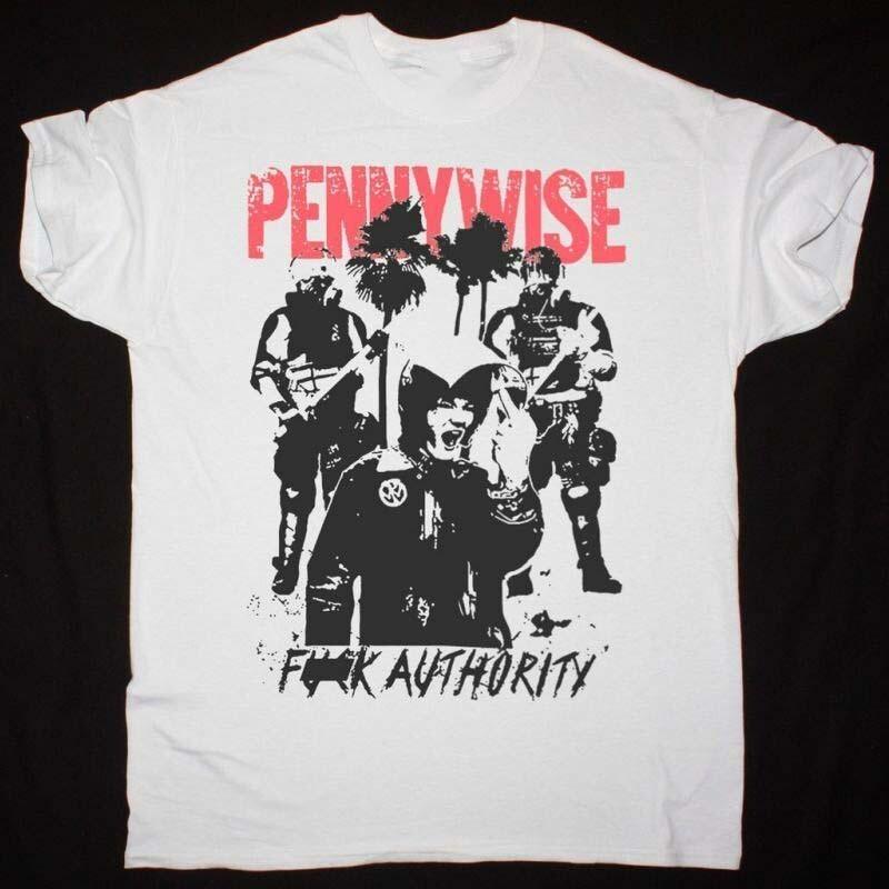 Pennywise Band Baumwolle Weiß Vollgröße T-Shirt aDULTS BL829 Unisex T-Shirt