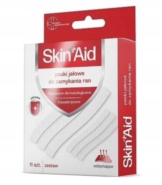 Sterile Wound Closure Strips - Skin Aid, Pack of 11