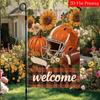 2D Flat - 2D Flat Autumn Football Thanksgiving Pumpkin Garden Flag_1 (4)- Outdoor Garden Flag Double-Sided Home Decoration Courtyard Decoration Outdoo