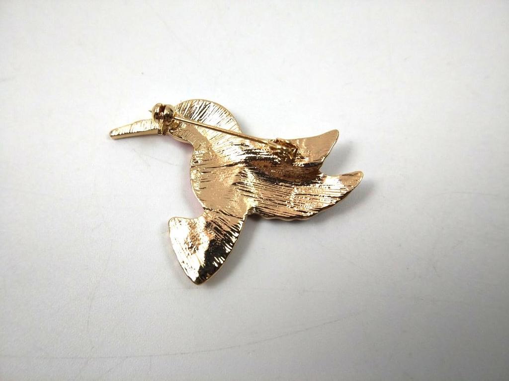 [F KNOTEN] Kolibri-Anstecknadel, 4,5 cm x 3,3 cm, mit Verschluss, Stilvoll, Niedlich, Formell (Braun)
