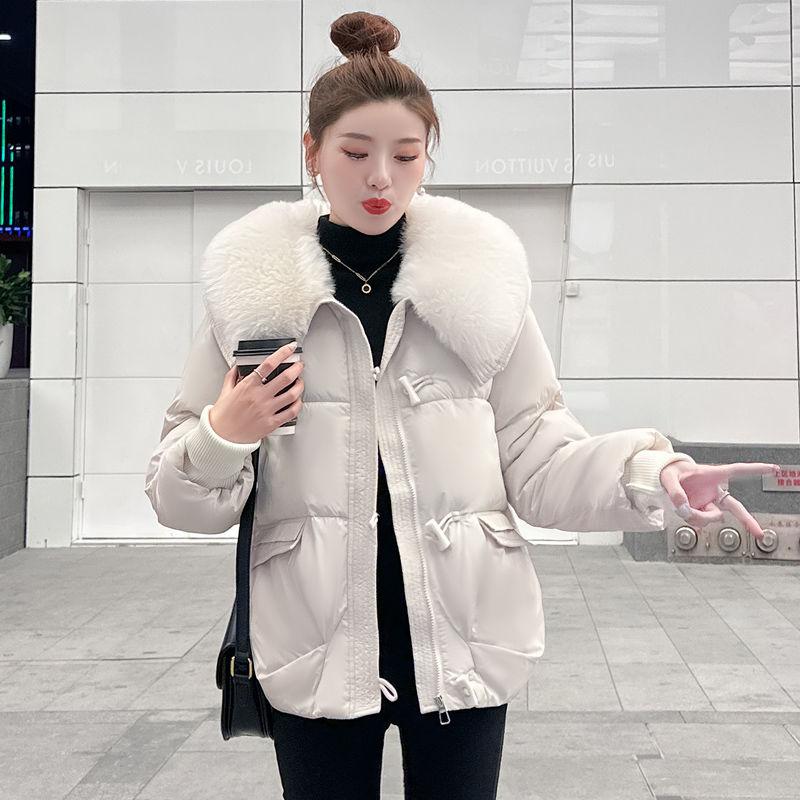 Padded Jacket Plus Size Down Padded Jacket Winter Fur Collar Thickened Short Western Style Loose Padded Jacket
