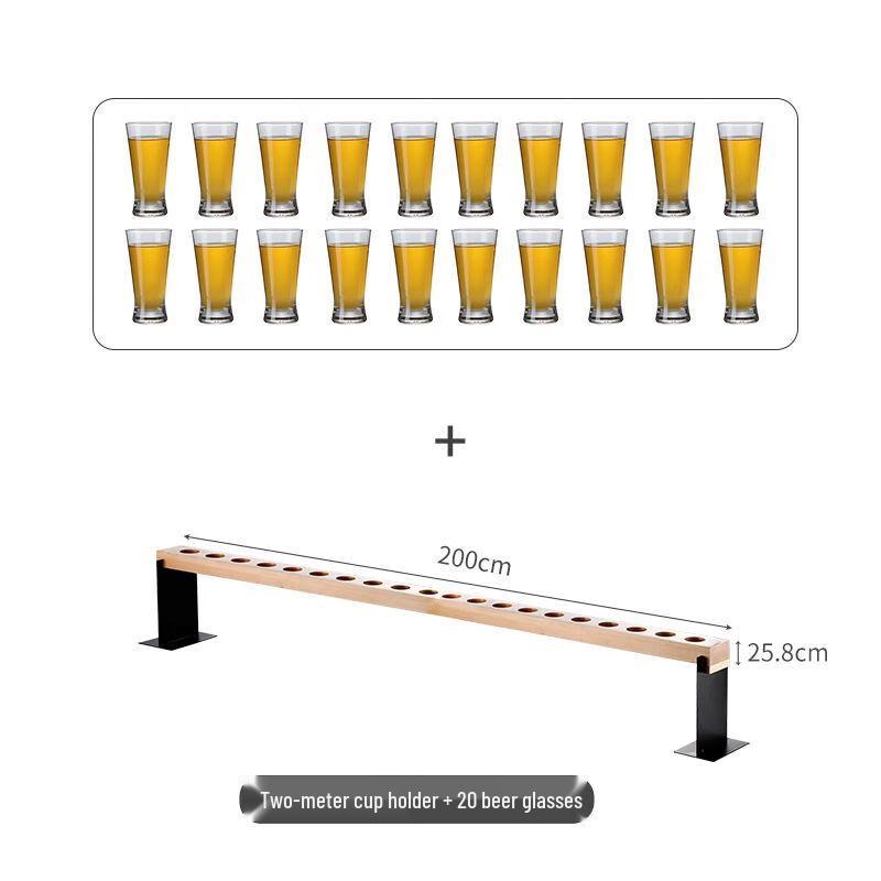 Набор бокалов для пива Yilimeng Bistro и деревянный поднос