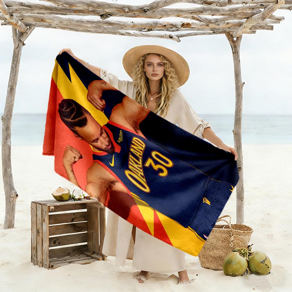 Golden State Warriors Team Beach Towel High Absorbency & Quick-Dry Comfortable Lightweight