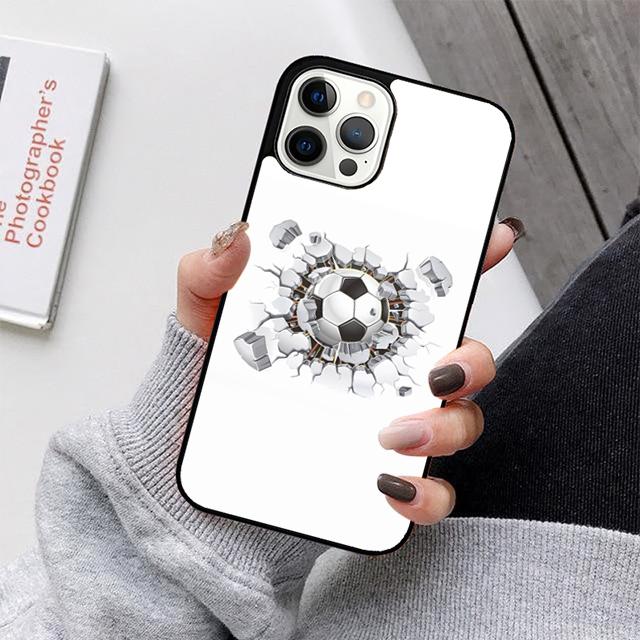 

Fire Football Soccer Ball Phone Case For iPhone 17 Air 16 15 14 13 12 Pro Max Plus Max Cover Shell coque iPhone 16pro max