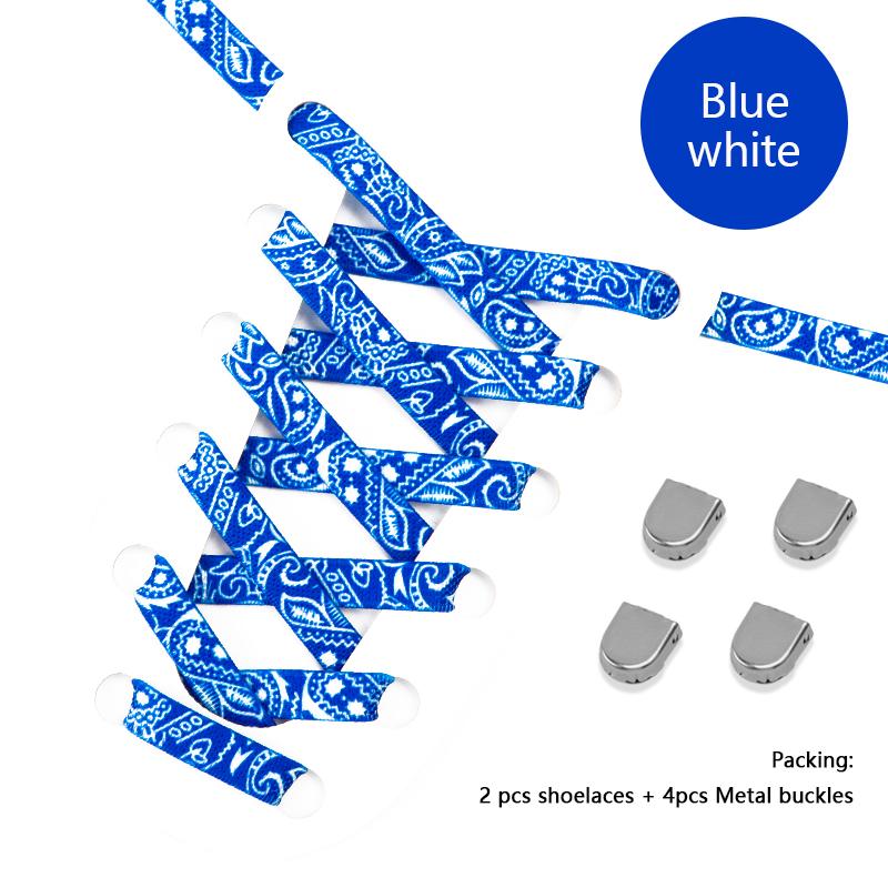 Elastic Cashew Flower Laces Sneakers Kids Adult 8MM Flat Shoelaces Without Ties AF1/AJ No Tie Shoelaces Sports Shoes Accessories