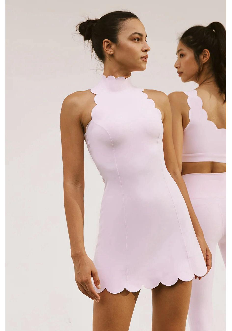 

European-American One-Shoulder Halter Slit Slim-Fit Tank Dress S