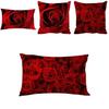 Elegantes Fundas de Almohada Románticas de Rosa en Poliéster Suave Perfectas Para Decoración del Hogar y Comodidad