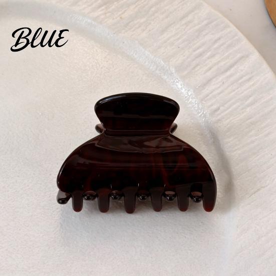 Broken Hair Grip Clip Shark Claw for Women Non-Slip Acrylic with Fine Teeth Matte Compact Shell Texture Back Head Half-Tied And Bangs Accessory
