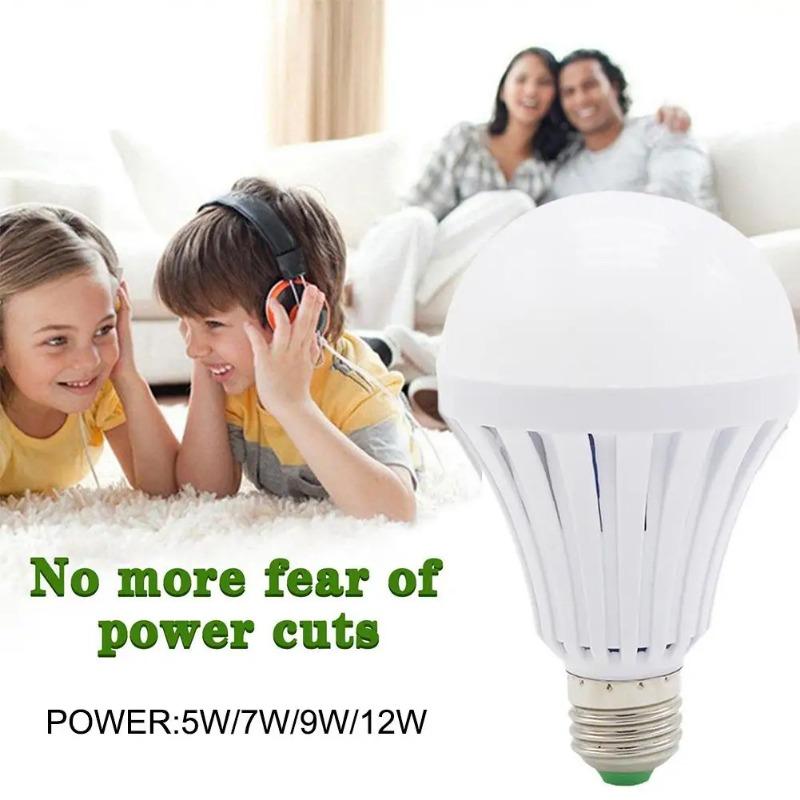 E27 Emergency LED Light Bulb 5W/7W/9W/12W/15W Rechargeable 1200mAh 6000K Battery 220V for Camping Tent Lamp Outdoor Lighting