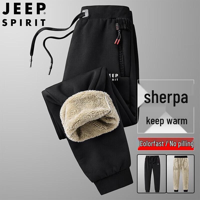 JEEP SPIRIT Men s Fleece Lined Straight Leg Casual Pants 8XL