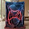 Futuristic Game Controller Design Theme blanket Lightweight Warm Flannel Blanket Decorative Throw Blanket for Home Decoration