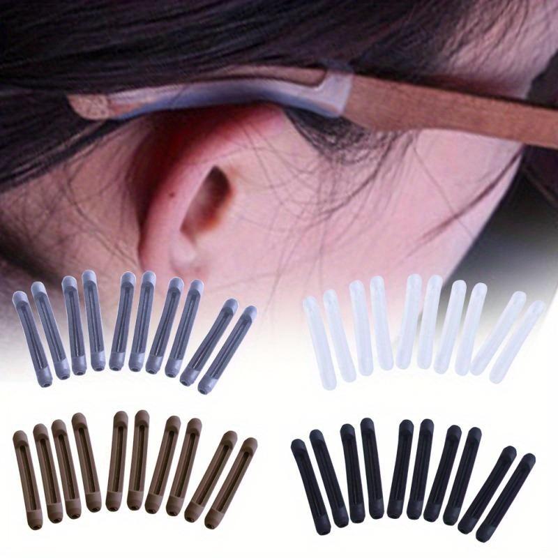10 Pairs Silicone Anti Slip Ear Hook Eyewear Transparent Anti Slip Silicone Ear Hook Temple Tip Holder Eye Glasses Accessories