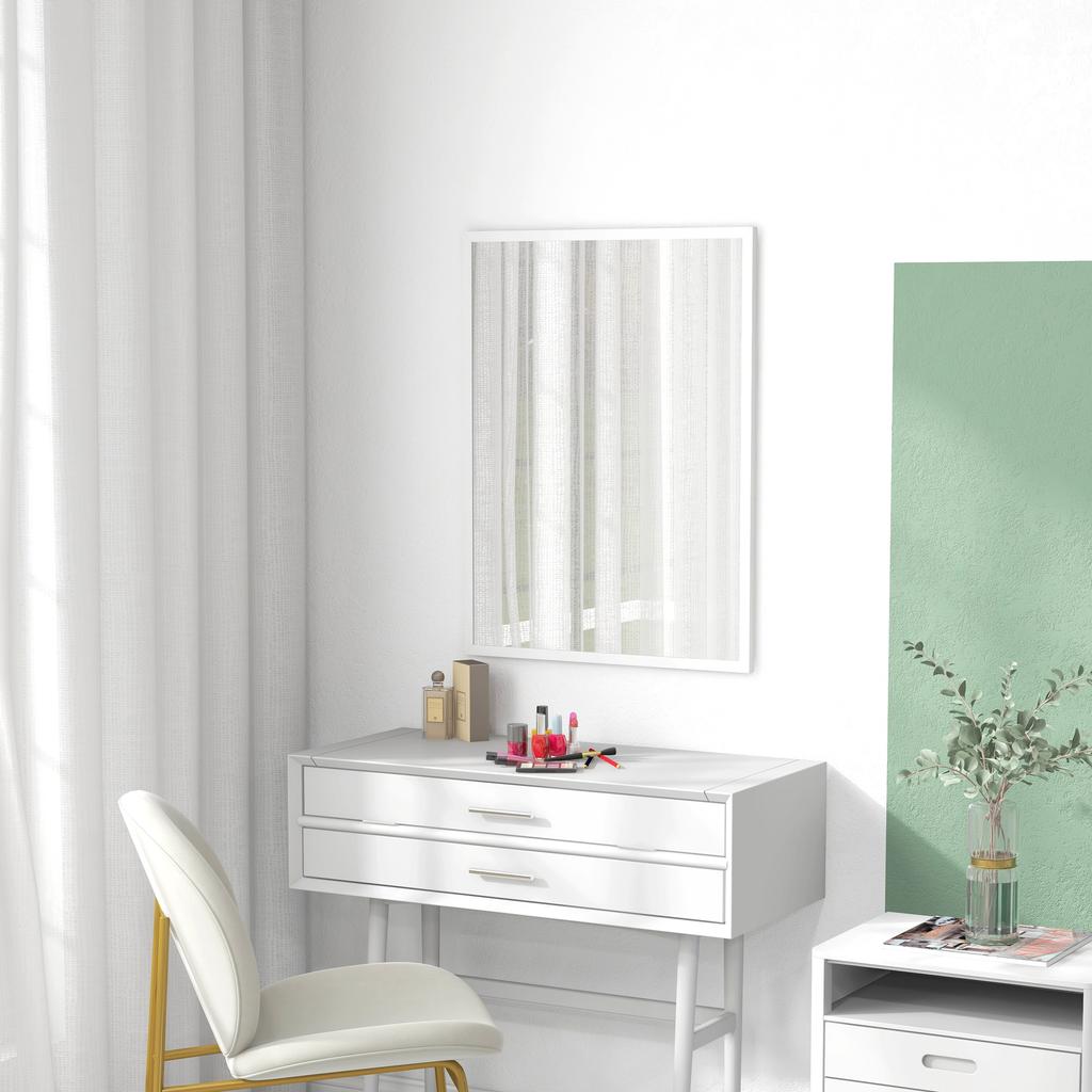 Wall Mirror, 60 x 80 cm, Decorative Hanging Mirror, easy assembly, incl. screws