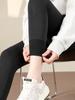 Women's Autumn Winter New Fleece Thicken Cotton Warm Leggings Red High Waist Elasticity Slim Tight Casual Leggings