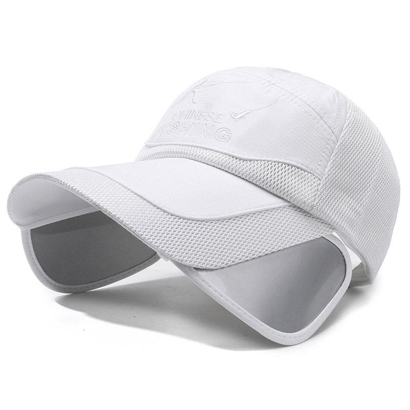 Hat Men's Summer Brim Retractable Sun Hat Women's Sunscreen Fishing Cold Hat Korean Sun Hat Outdoor Baseball Cap