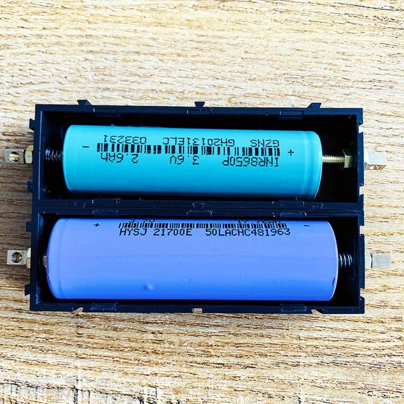 21700 Splicable Battery Holder Kit With Copper Strips, 10Pack Modulars Snap Together Slots for Electronics