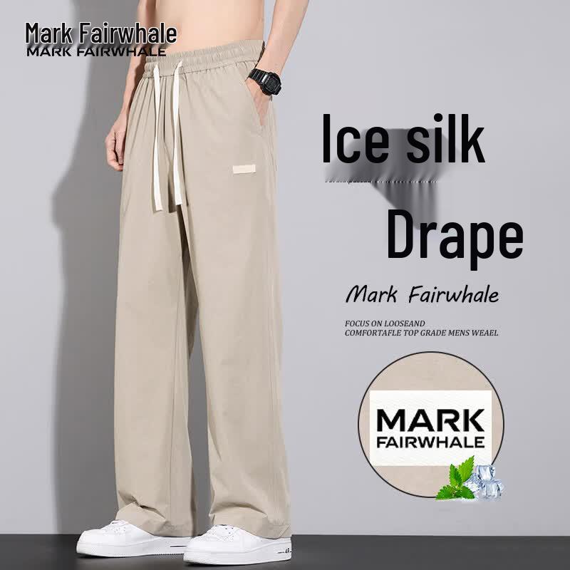 

MARK FAIRWHALE Men s Summer Ice Silk Quick-Dry Straight Casual Pants XL