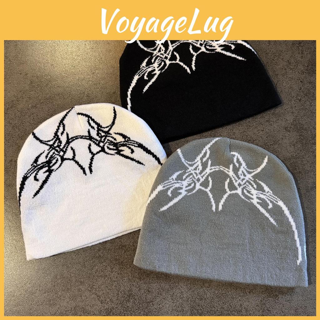 Street Skull Style Letter Beanie With No Brim For Winter And Fall Urban Outfits