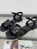 Moda Moda Zapatos de Mujer 2025 Sandalias de Playa Cruzadas Versátiles Tacones de Verano Lujo Confort Planas Niñas Gladiador Nuevos Escándalos Casual Rom