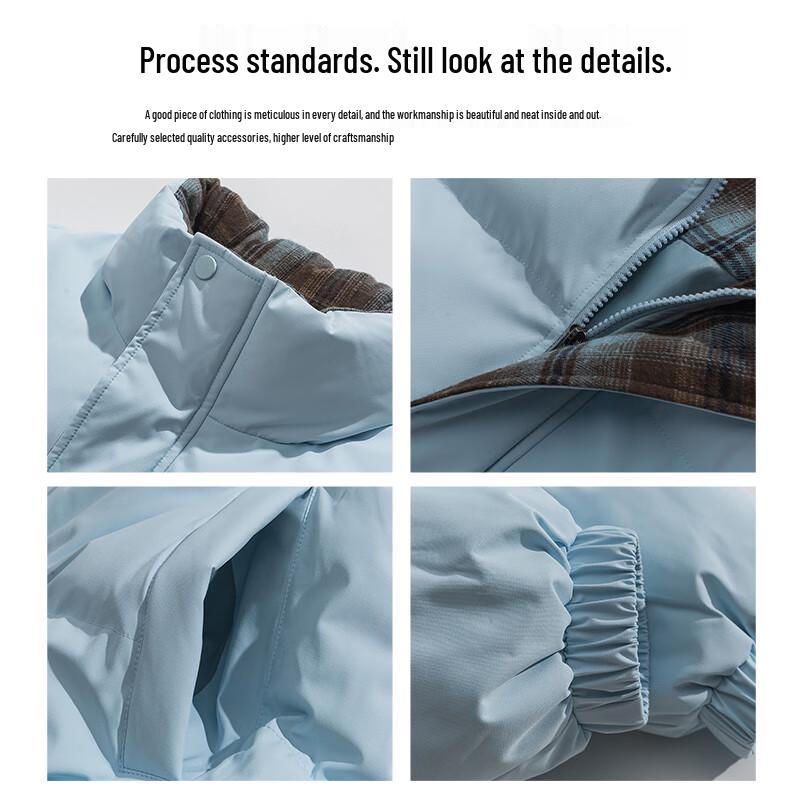 Mark Fairwhale Men's Korean American Style Color-Block Hooded Padded Jacket