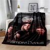 The Vampire Diaries Damon salvatore pătură imprimată Paturi calde din flanelă Pătură moale și confortabilă lenjerie de pat Cadou de ziua de naștere