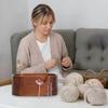 Retro Yarn Bowl Wood Yarn Organizers Creative Knitting Bowl Crocheting