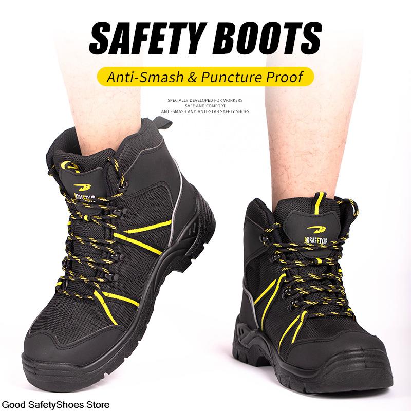 Anti-Static Work Boots Men Safety Shoes Men For Work Shoes Outdoor Hiking Boots Puncture-Proof Safety Boots