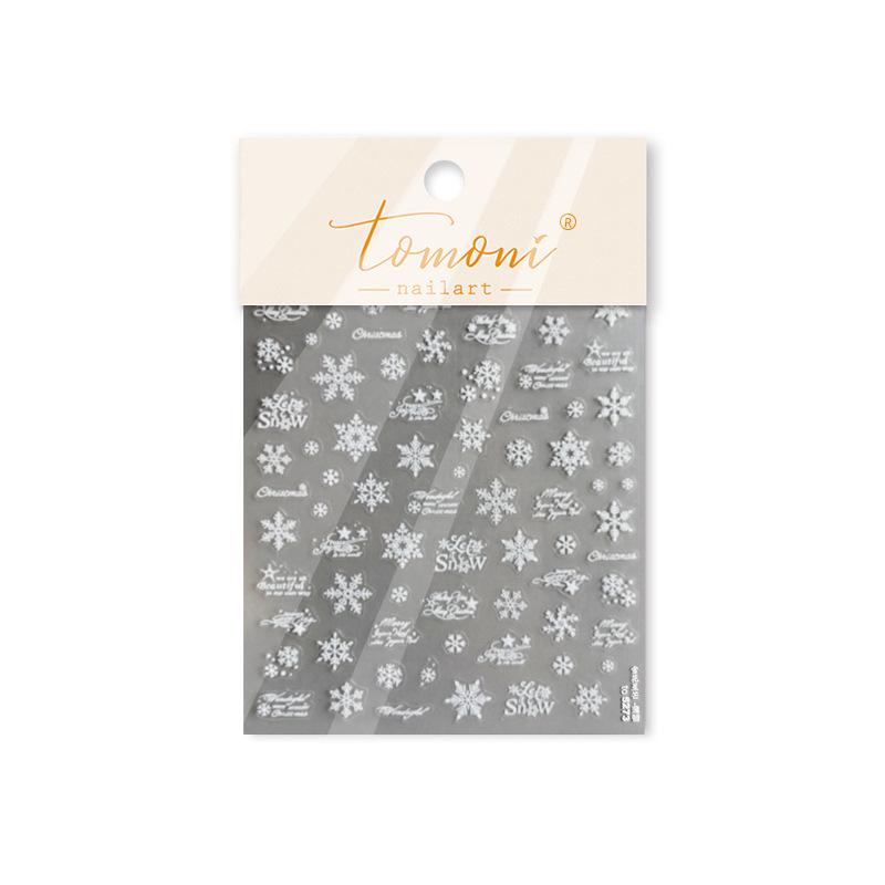 Tomoni Winter Nail Stickers for Kids: Thin, Tough, Exquisite Snowflake and Starlight Designs