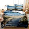 3pcs Beachside Pathway Bedding Set 1*Duvet Cover, 2*Pillowcases, No Fill Included, Soft Comfortable Breathable Duvet Cover Set