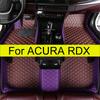 Leather Car Floor Mats For ACURA RDX    Years Automobile Carpet Rugs Waterproof Anti-Slip Foot Pads