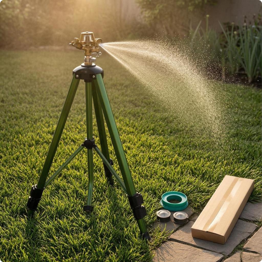 Adjustable Tripod Sprinkler Metal Extendable Head Gear