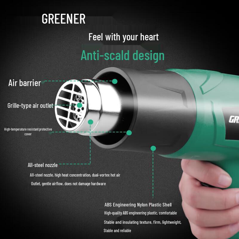GreenER 2000W Professional Hot Air Gun CN plug (adapter included)
