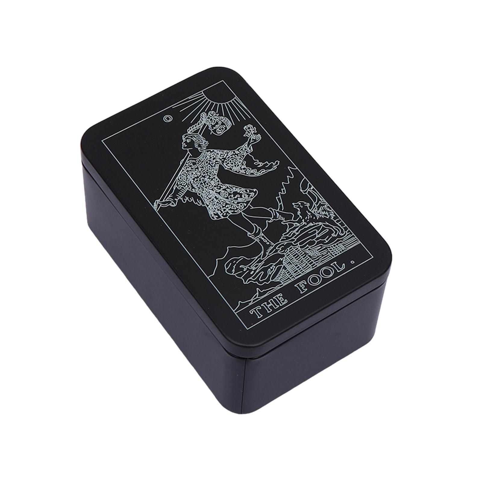 

Metal Rectangle Organizers Box Playing Card Storage Box Money Coin Holder Box Candy Key Case Business Tarot Storage Can A