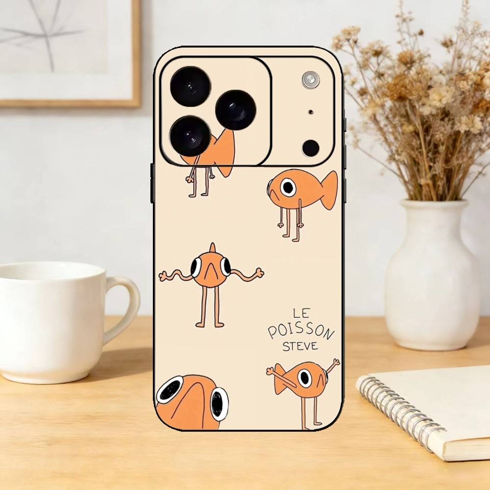 

Steve Le Poisson Phone Case Silicone black Soft For IPhone 17,16,15,14,13,12,11,SE,Plus Pro Max iPhone16