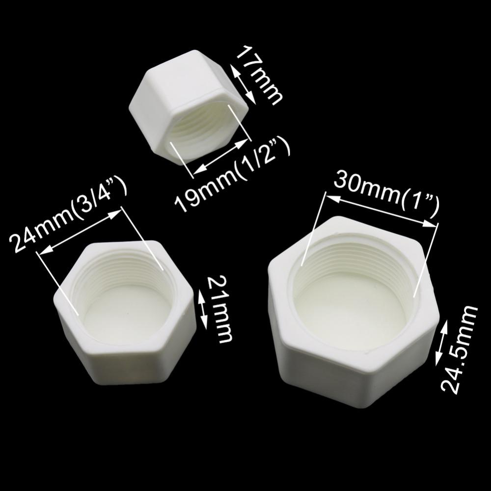 Pipe end plug with 1/2'',3/4'',1'' Female Thread Garden Water pipe connector Tube Waterstop Caps Pipe Fittings 4 Pcs