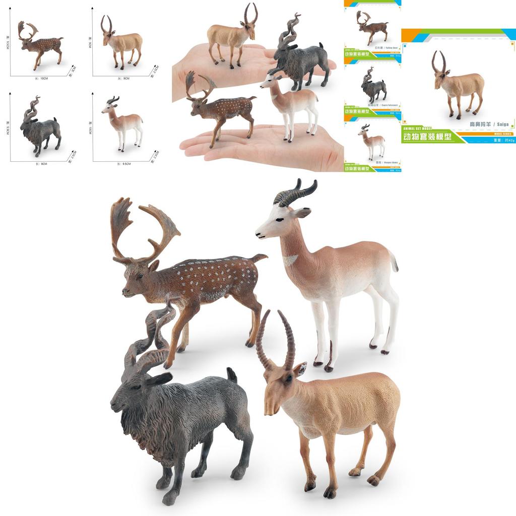 Amazing Static Animal Figurines Including Antelope Goat And Deer For Decoration