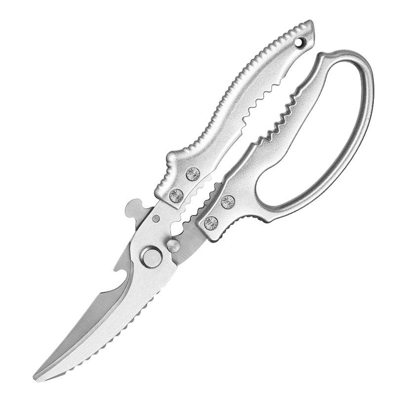Multifunctional Kitchen Scissors: Cut Meat, Vegetables, Fish & Bones with Non-slip Handle.