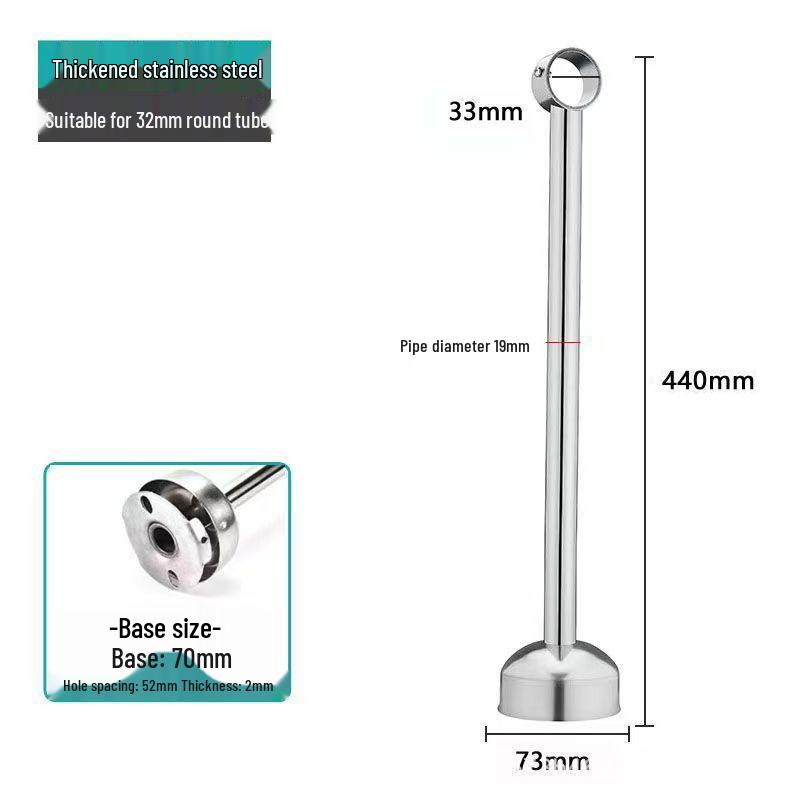 Extra Long Stainless Steel Ceiling Mount Drying Rod Bracket.