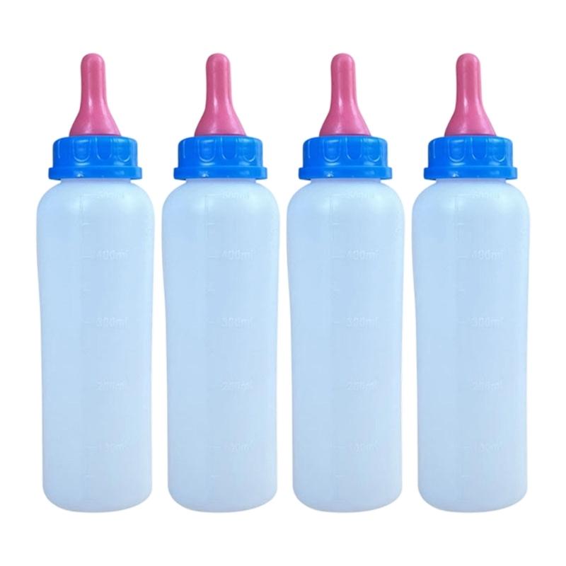 4PCS Baby Animal Feeding Bottle With Ergonomic Designs For Newborns Pet Lamb Piglets Comfortable Grip Milk Bottles