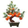 Jade Carved Persimmon Tree Ruyi Ornament - New Chinese Style Decor for Living Room or Entrance