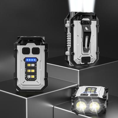 Hut-Clip-Scheinwerfer, freihändig, tragbar, zwei Lichtquellen, Typ C, wiederaufladbar, magnetisch, Mini-Lampe mit hoher Helligkeit, für den Außenbereich, Nachtangeln, Reiten, Camping