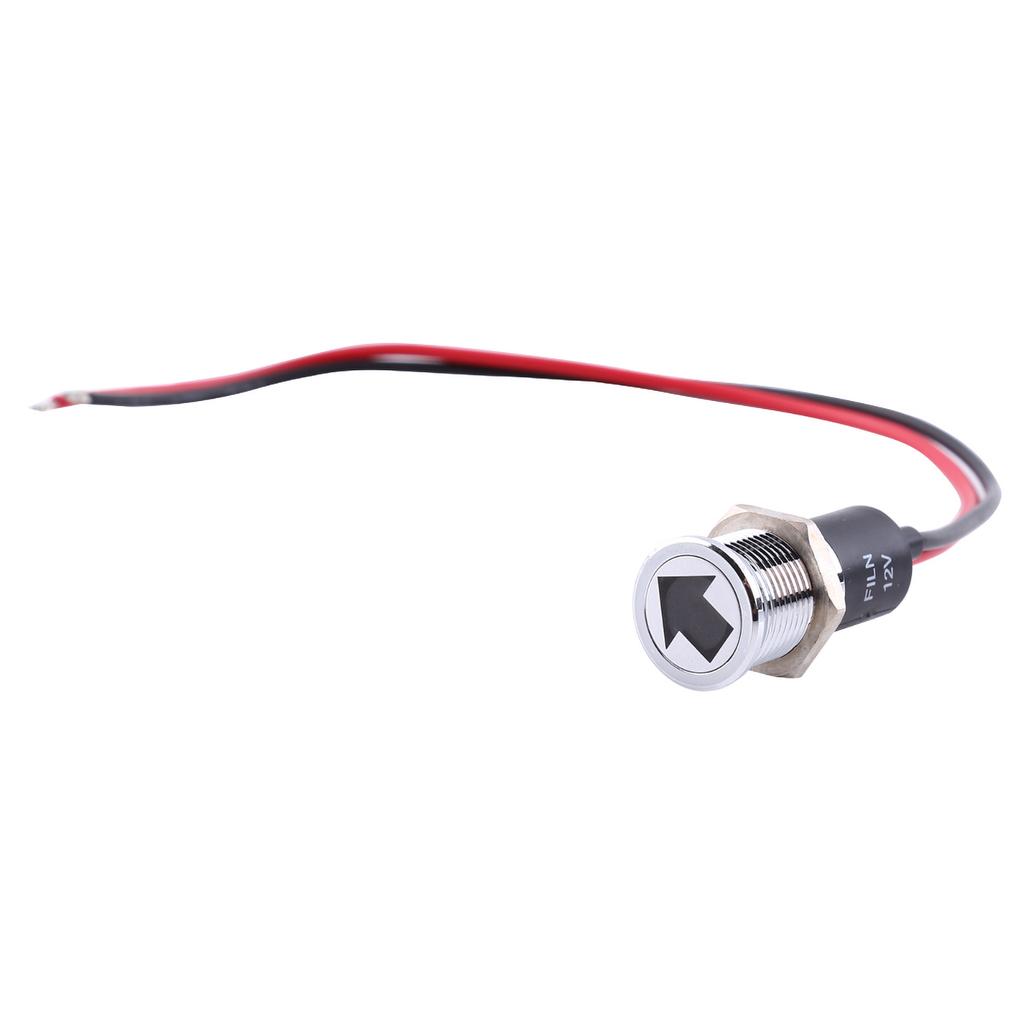 12V 14mm LED Dash Panel Warning Fog Turn Light Indicator Bike Car Boat Lamp Red Blue Green